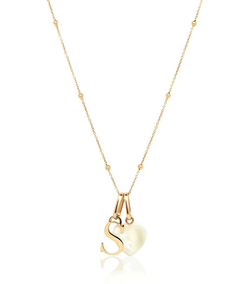 Personalized Initial & Birthstone Necklace (Gold) | Abbott Lyon