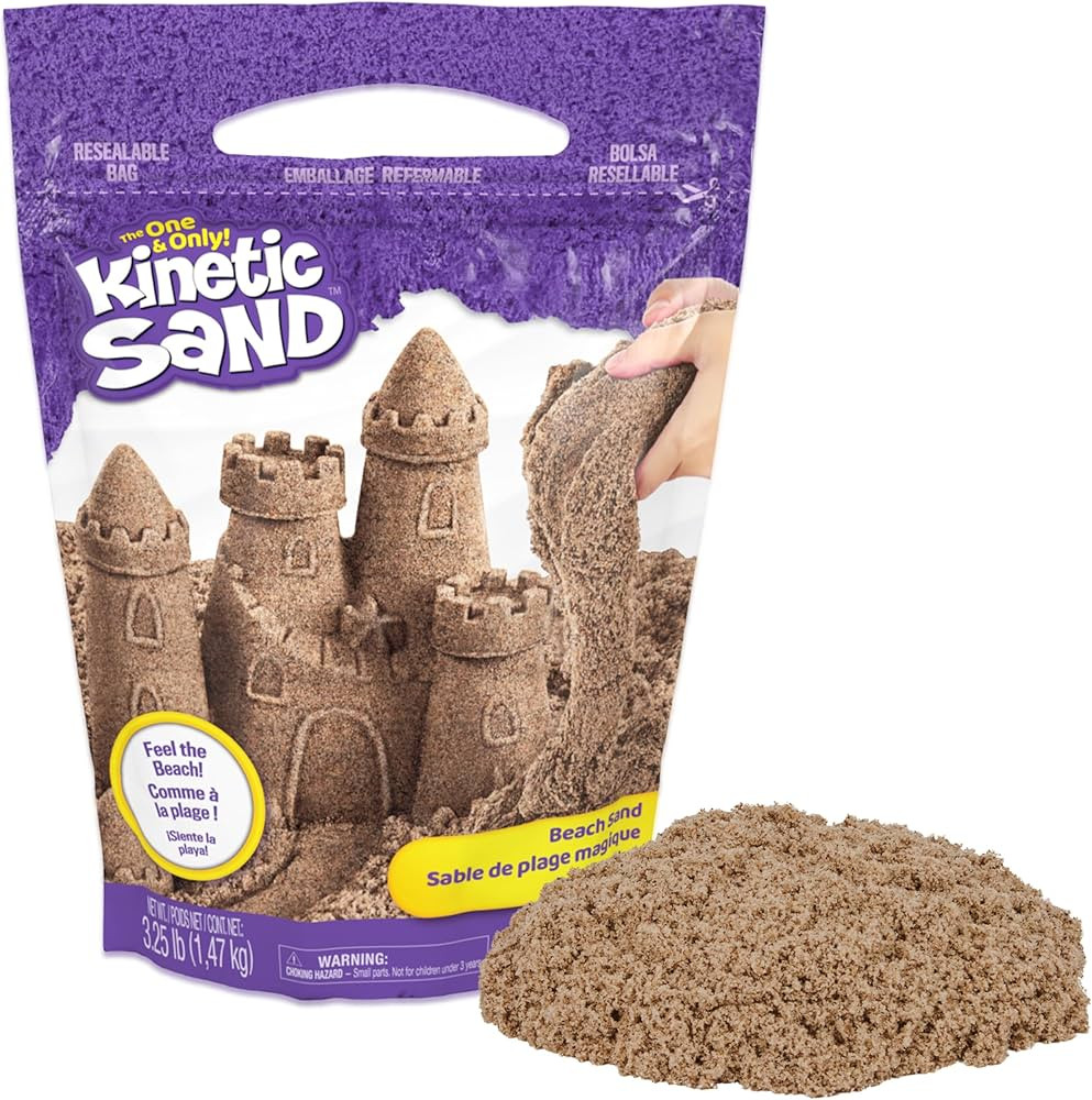 Kinetic Sand, 3.25lbs Beach Play Sand, Moldable Sensory Toys for Kids & Classroom, Back to School... | Amazon (US)