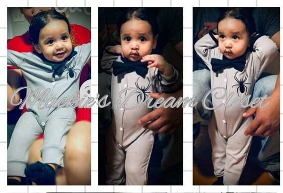 Pubert Adams Baby Pajamas Romper Jumpsuit With Adjustable Bow - Etsy | Etsy (US)