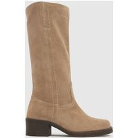 schuh Damari Suede Pull On Boots in Taupe | Schuh
