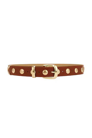 Faux Leather Belt in Brown | Revolve Clothing (Global)