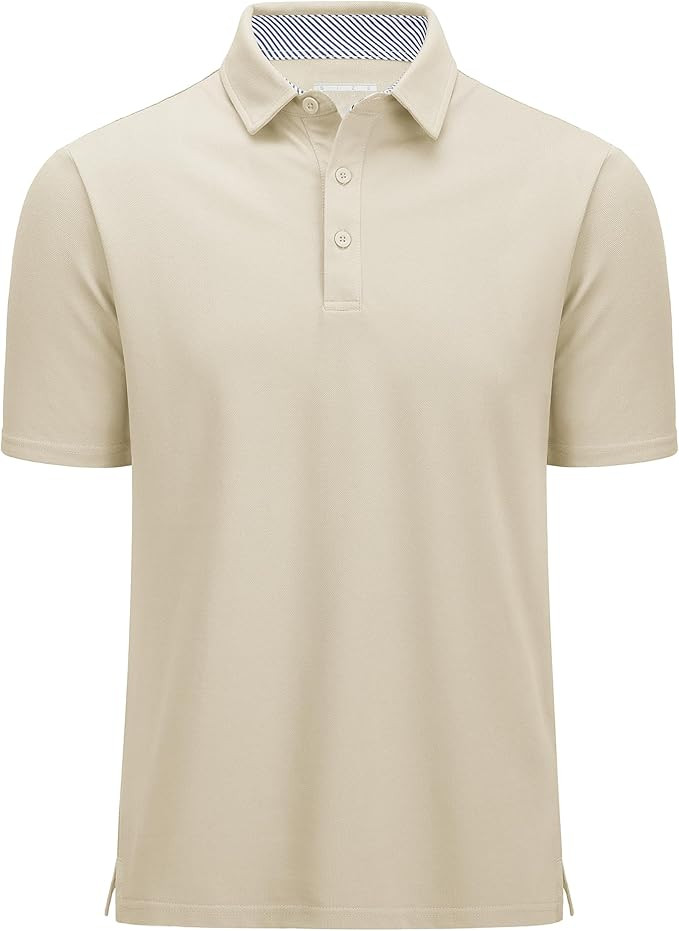 MAGCOMSEN Men's Polo Shirts Short Sleeve Cotton Pique 3 Button Classic Fit Casual T-Shirt Perform... | Amazon (US)
