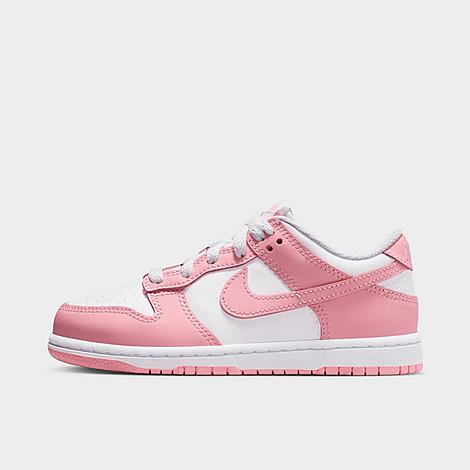 Nike Little Kids Dunk Low Casual Shoes in White/White/White Size: 11.0 | Finish Line (US)