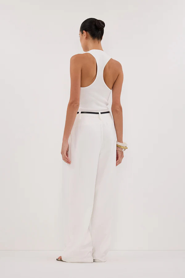 EDEN WHITE TAILORED PANT | DISSH