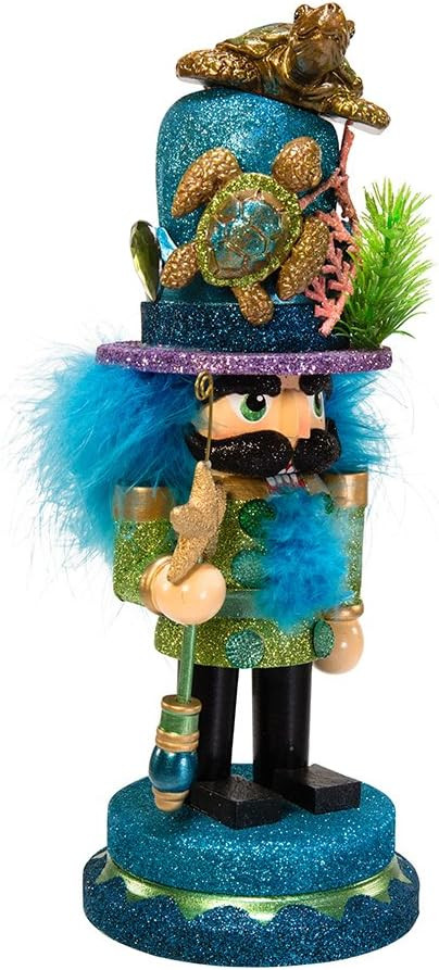Kurt Adler Hollywood Nutcracker with Sea Turtle Hat, 11-Inch | Amazon (US)