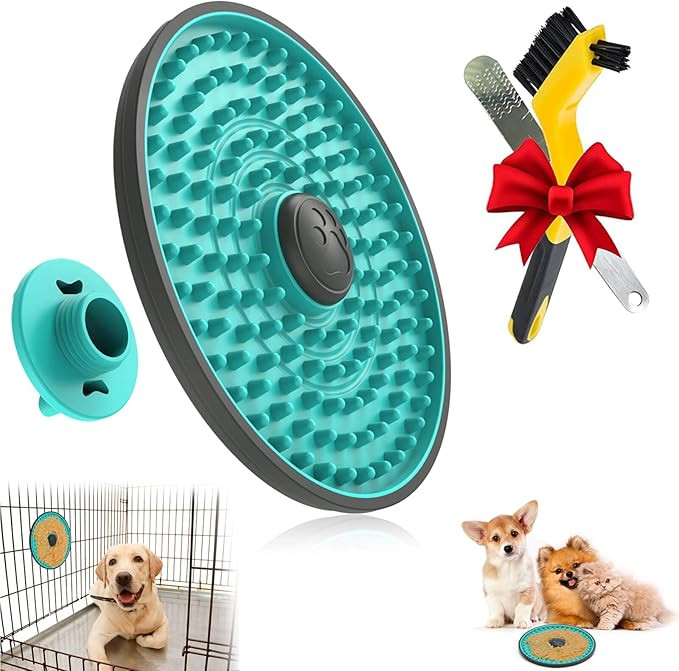 Lick Mat for Dogs, Dog Crate Lick Pads Slow Feeder, Lick Pad Crate Training Toy Crate Lick Plate,... | Amazon (US)