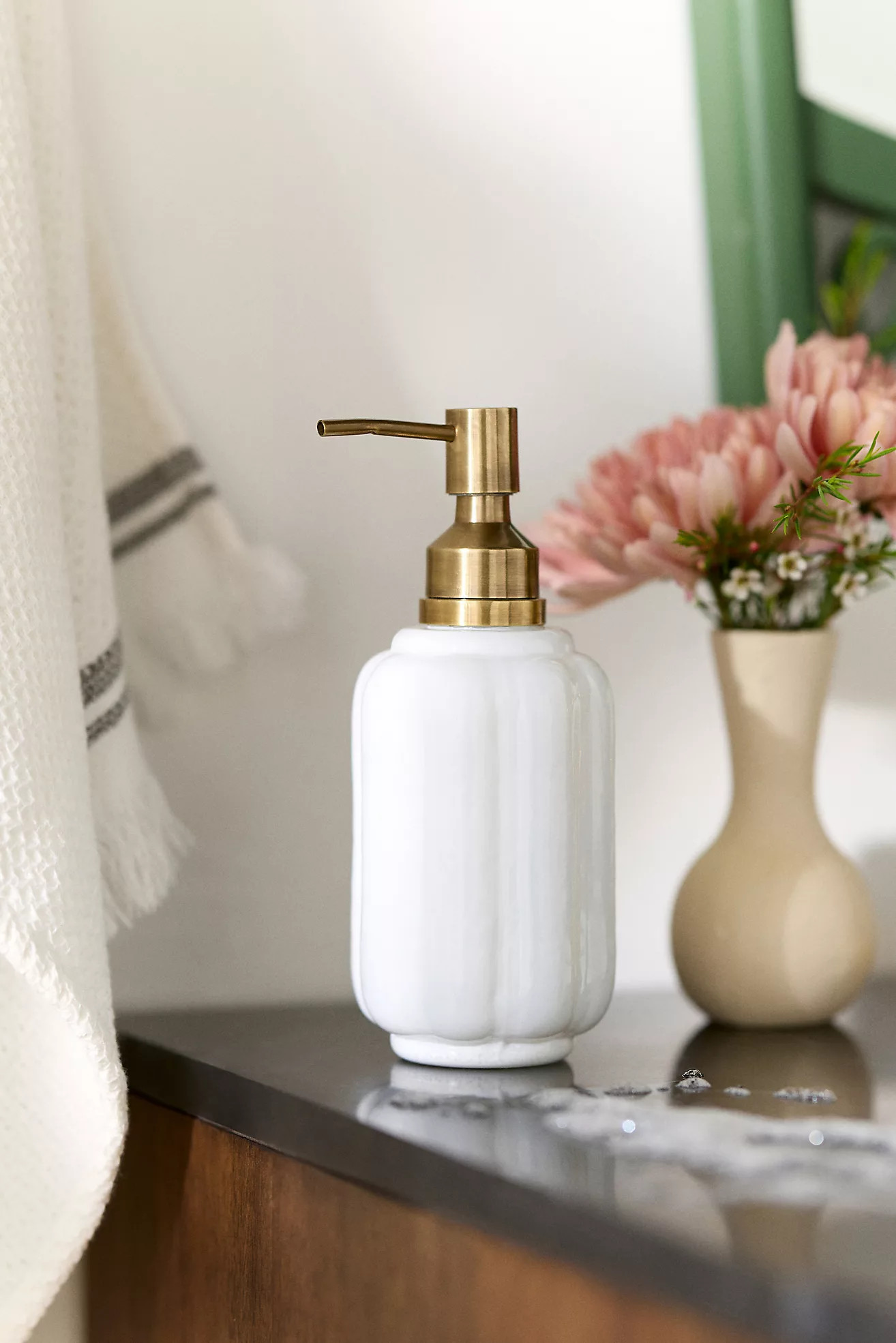 Eloise Scallop Glass Soap Pump | Anthropologie (US)