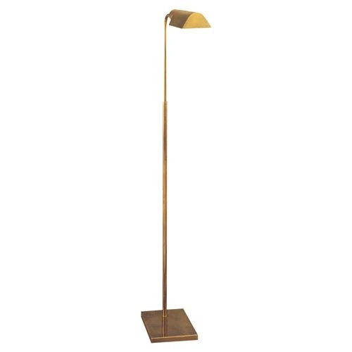 Visual Comfort Studio Modern Classic Antique Brass Metal Adjustable Floor Lamp | Kathy Kuo Home