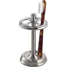 iDesign Steel Divided Toothbrush Holder Stand, The York Collection – Four Divided Compartments,... | Amazon (US)