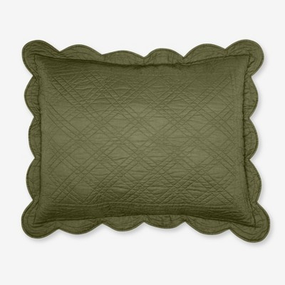 BrylaneHome 100% Cotton Florence Sham - Standard, Green | Target