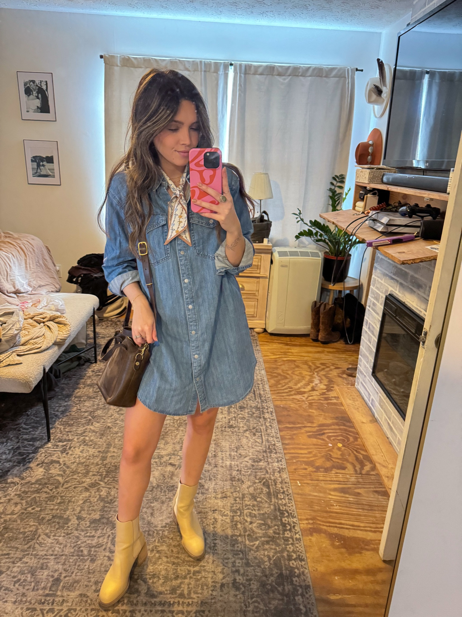 A Denim dress never fails
*Wearing size XS*

#LTKShoeCrush #LTKStyleTip #LTKFindsUnder50
