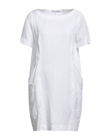 European Culture Woman Mini dress White Size M Rayon, Viscose, Cotton, Linen, Elastane | YOOX (US)