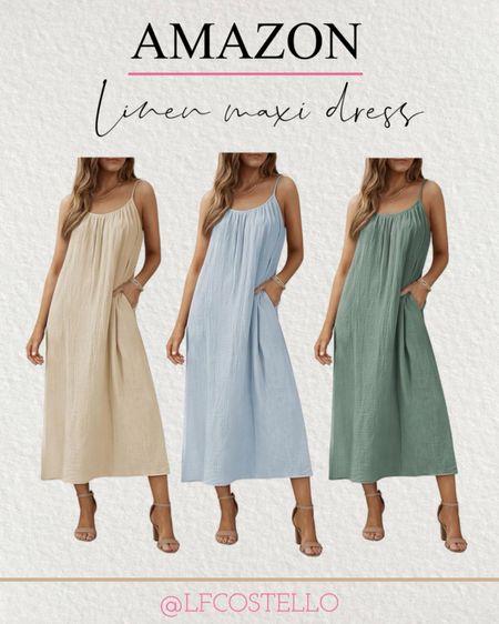 Amazon linen maxi dress 

#LTKStyleTip #LTKFindsUnder50 #LTKMidsize