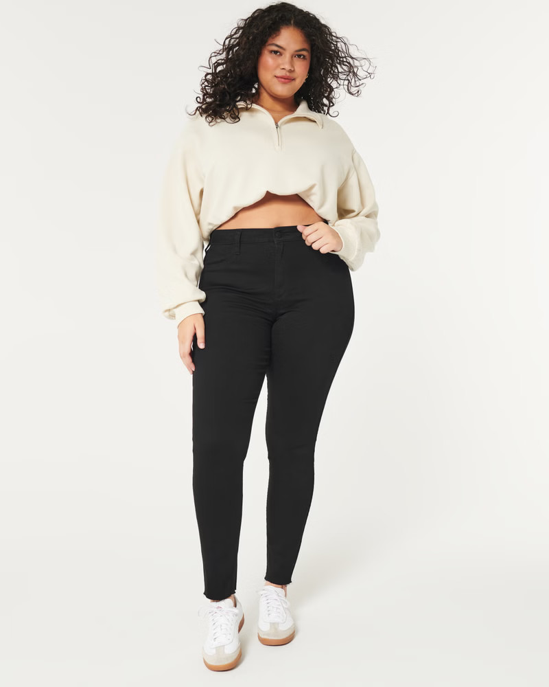 Curvy High-Rise Black Jean Leggings | Hollister (US)