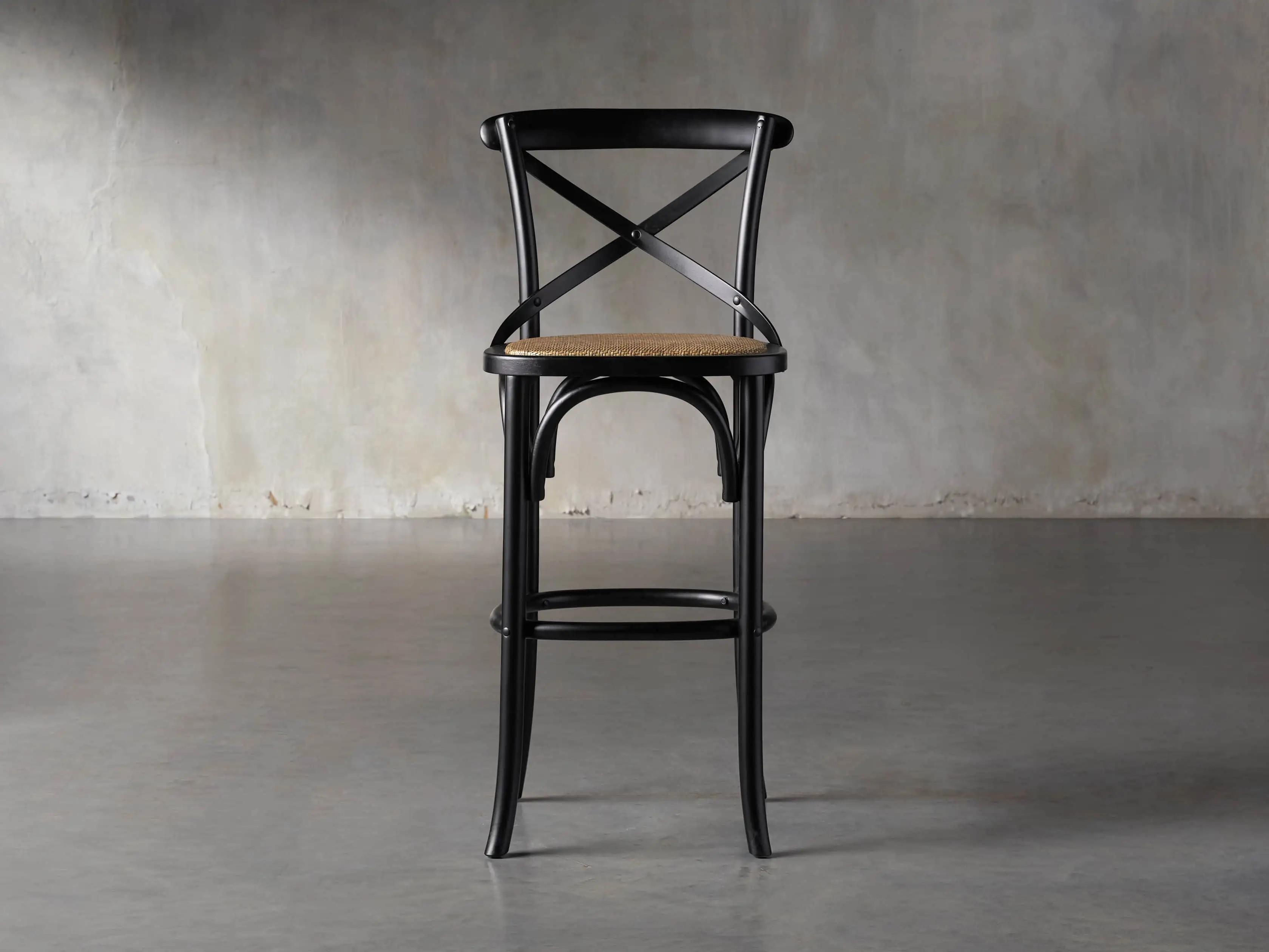 Cadence Barstool with Rattan Seat | Arhaus