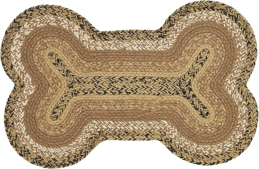 Amazon.com: VHC Brands Kettle Grove, Bone Shape Indoor-Outdoor Rug, Recycled Polyester, Small, Bl... | Amazon (US)