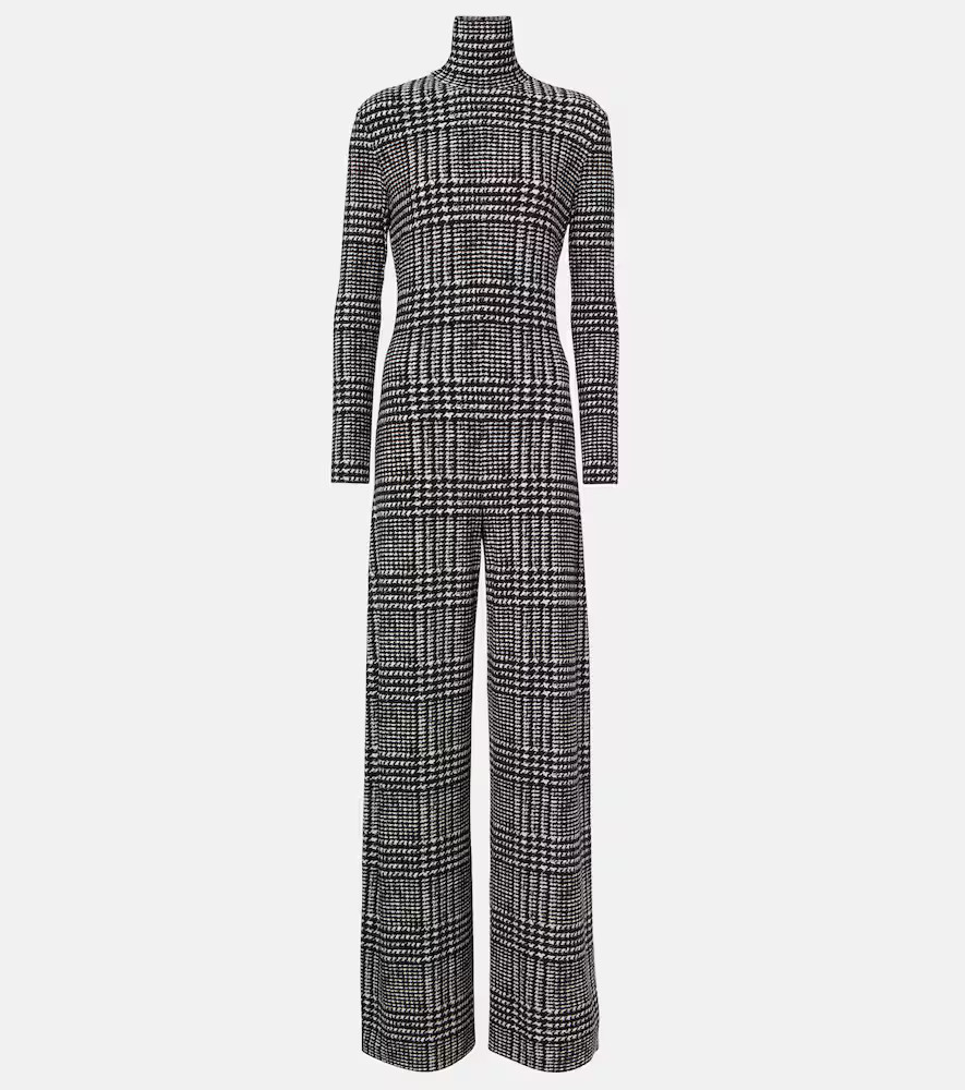 Norma Kamali Turtleneck plaid jumpsuit | Mytheresa (US/CA)