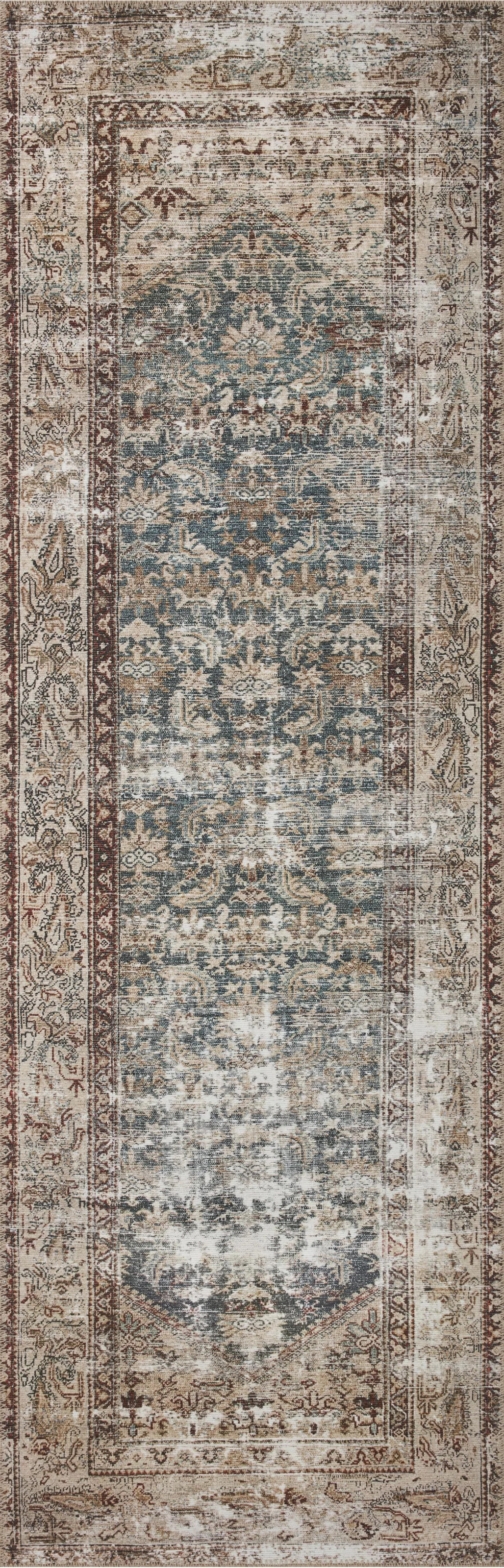 Georgie Oriental Teal/Antique Area Rug | Wayfair Professional