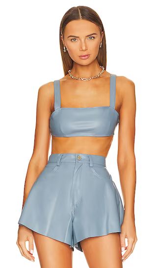Leather Bra Top in Storm | Revolve Clothing (Global)