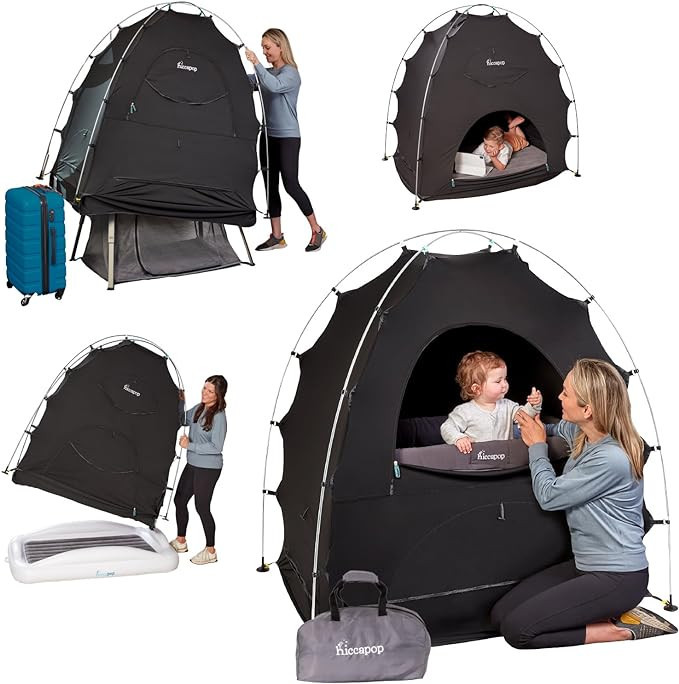 Hiccapop Blackout Tent for Pack and Play, Baby Sleep Pod, Baby Crib Tent, Blackout Canopy Crib Co... | Amazon (US)