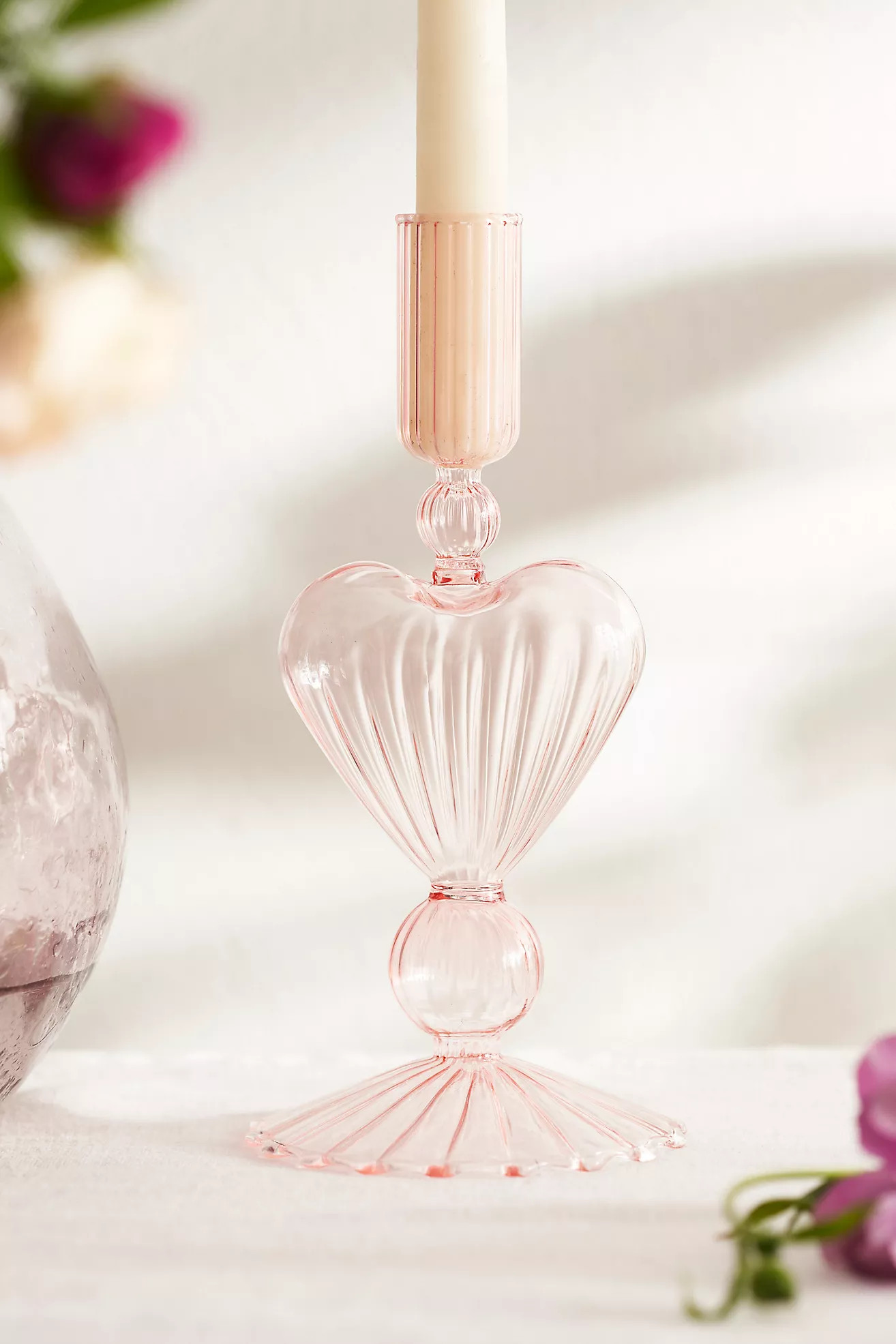 Glass Heart Taper Holder | Anthropologie (US)