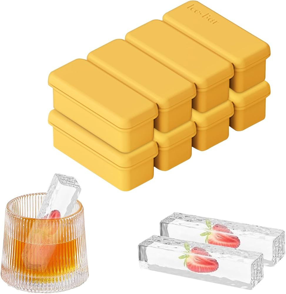 2 Pack Silicone Ice Cube Tray with Lid for Freezer, Premium Stackable Large Ice Cube Molds for Wh... | Amazon (US)