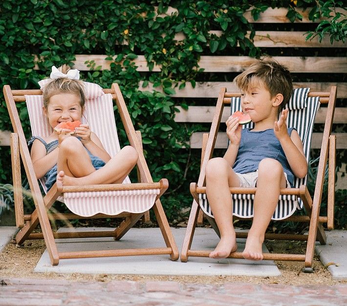 Mini Sling Chair, Lauren's Stripe | Pottery Barn Kids