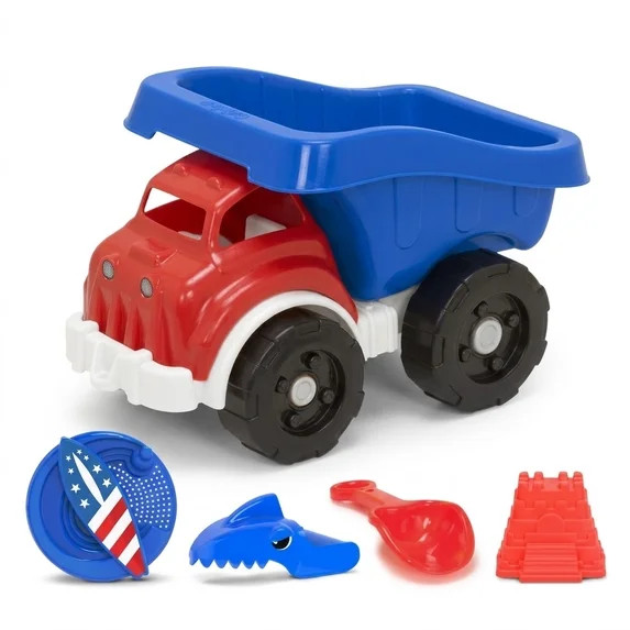 Playday Red White and Blue 5pc Beach Dump Truck | Walmart (US)