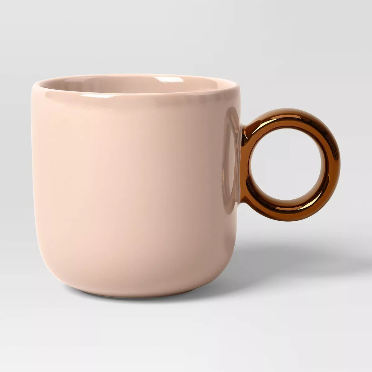 14.66oz Stoneware Pearlized Glaze Mug with Gold Handle - Threshold™ | Target