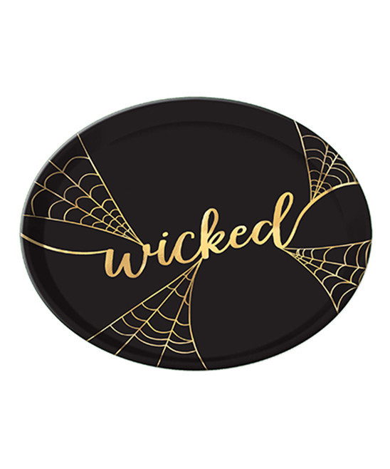 Grasslands Road Serving Platters - Black ""Wicked"" Round Platter | Zulily