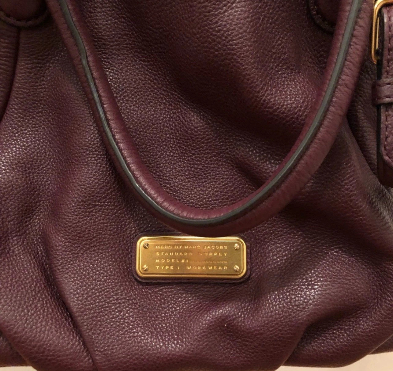 Marc By Marc Jacobs Q Fran Leather Satchel Burgundy Handbag Purse | eBay AU
