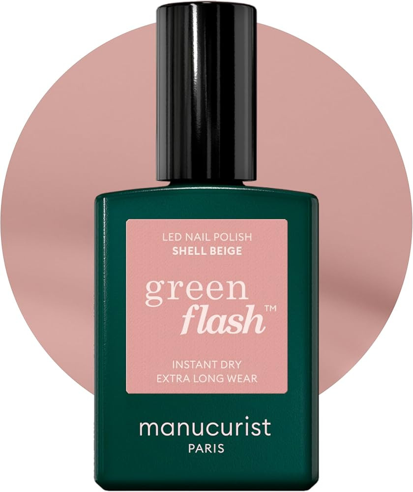 Manucurist Green Flash LED Gel Nail Polish - Shell Beige - 12-Free, Bio-Sourced (84%) Nail Polish... | Amazon (US)