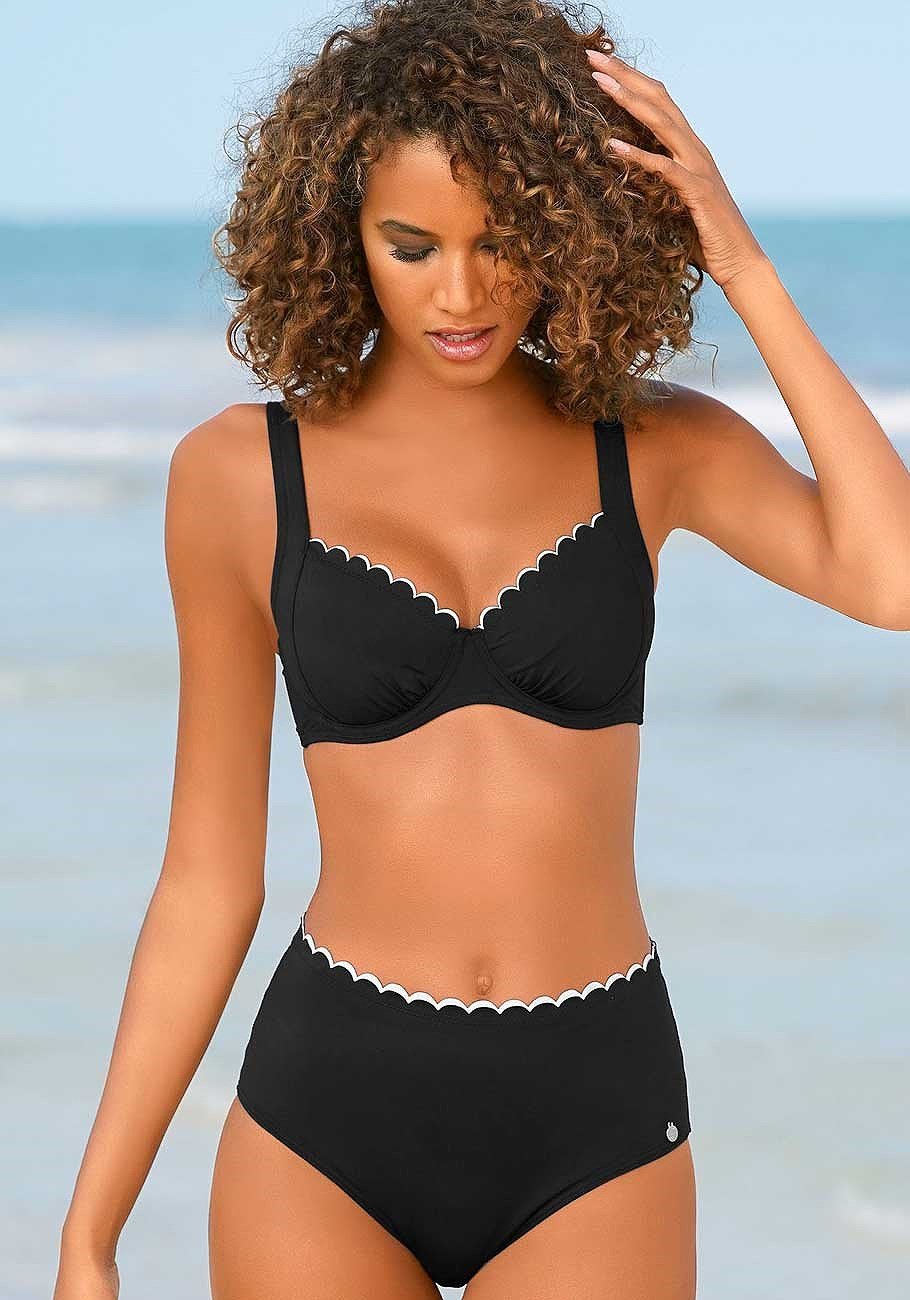 scalloped underwire bikini top | Lascana