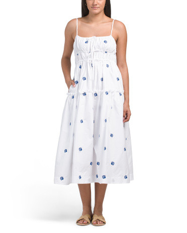 Embroidered Seashell Sleeveless Maxi Dress For Women | TJ Maxx