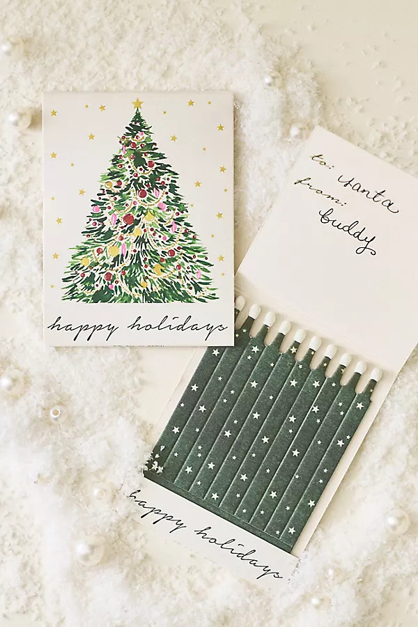 Abigail Jayne Happy Holidays Match Cards, Set of 2 | Anthropologie (US)