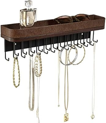 JACKCUBE DESIGN Necklace Holder Wall Hanging Jewelry Organizer Bracelet, Earrings, Rings with 25 ... | Amazon (US)