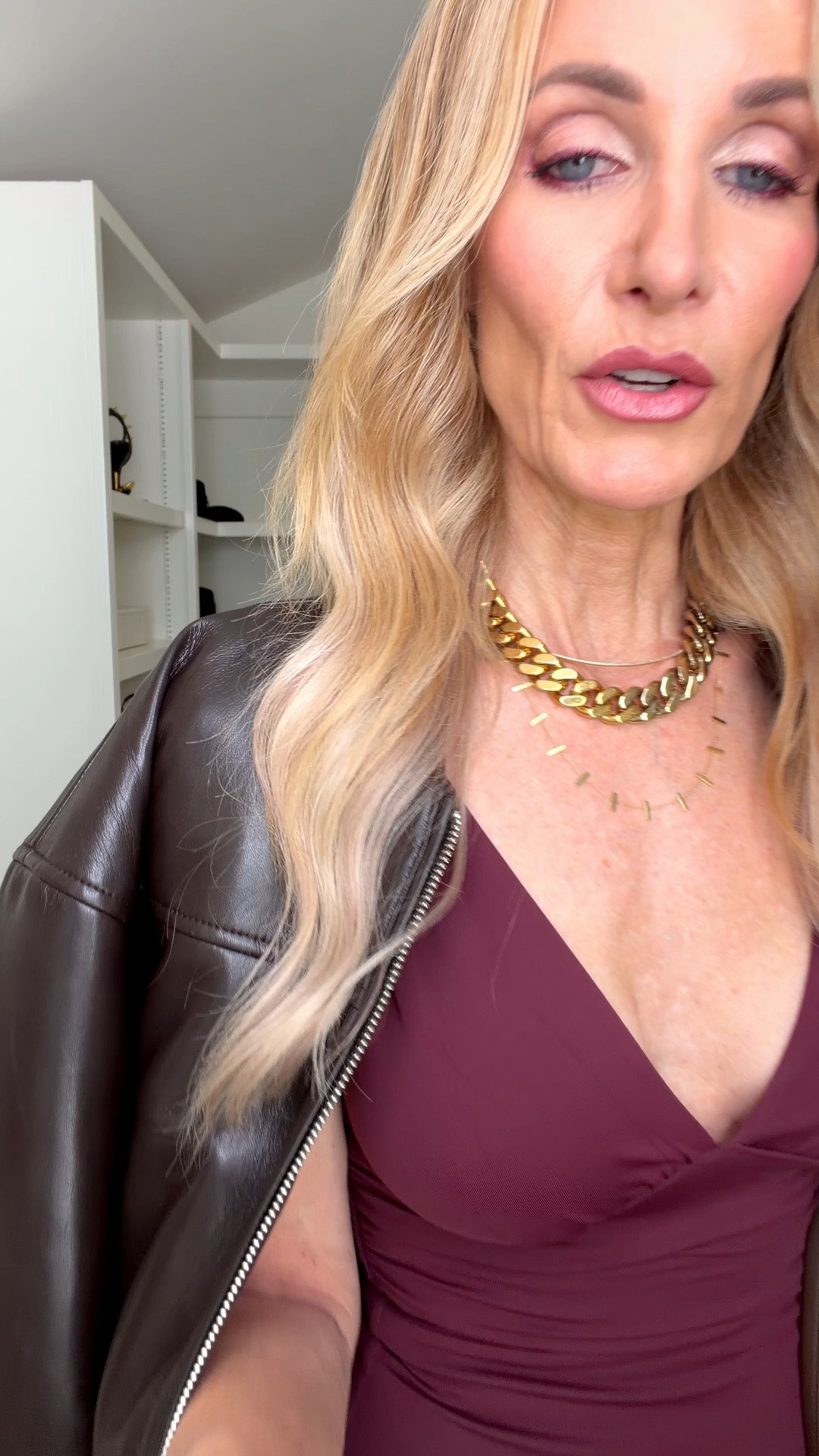 Date night calls for a little drama, and this look is so chic for a fall evening out. I love the way the jacket adds a polished layer to this beautiful dress. I’m wearing an XS in both. #DateNightOutfit #FallDateNight #FallFashion #DateNightStyle #WomenOver40Style #LTKStyle
 

 #LTKootd #LTKSeasonal #LTKOver40