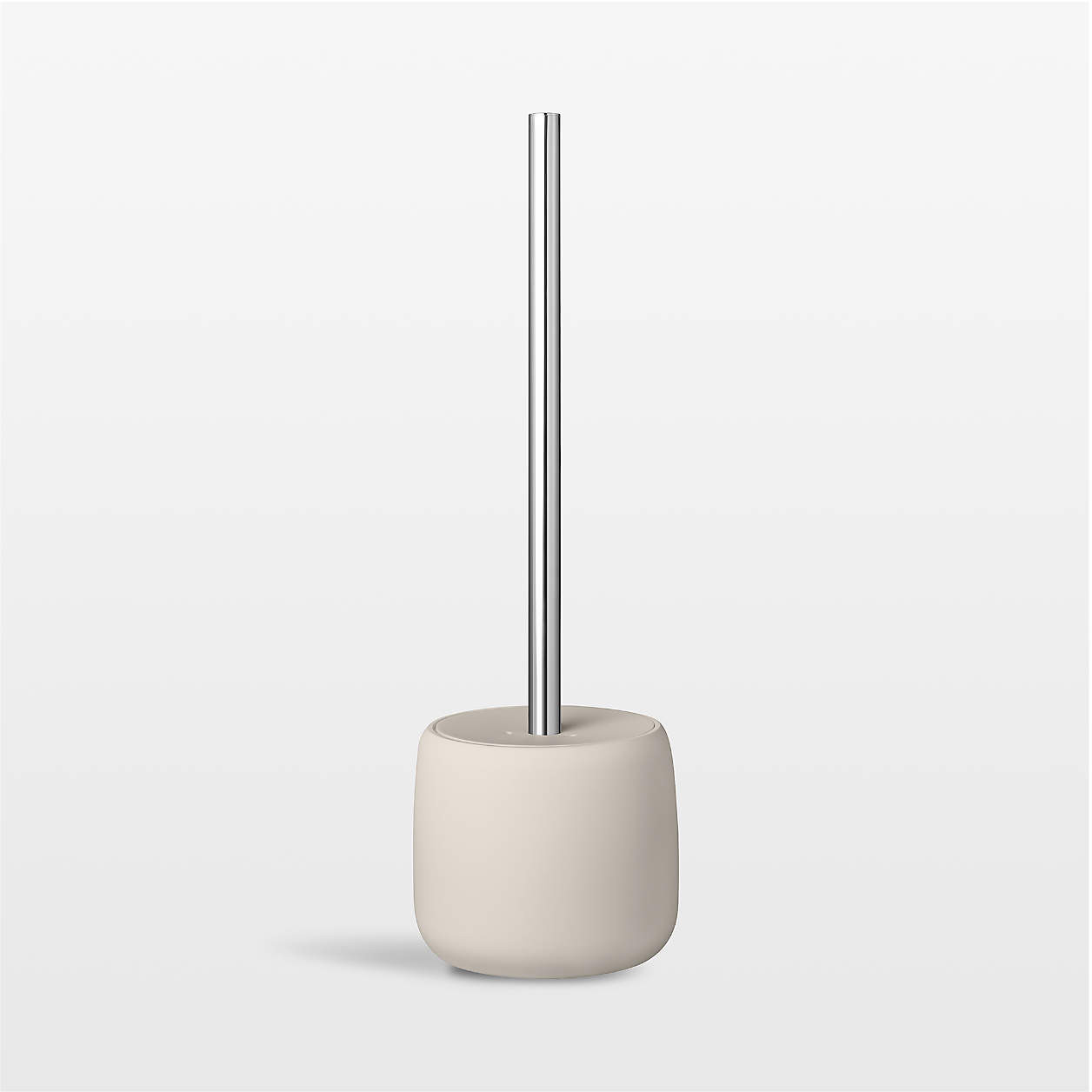 Blomus SONO Moonbeam Cream Decorative Toilet Plunger and Holder + Reviews | Crate & Barrel | Crate & Barrel