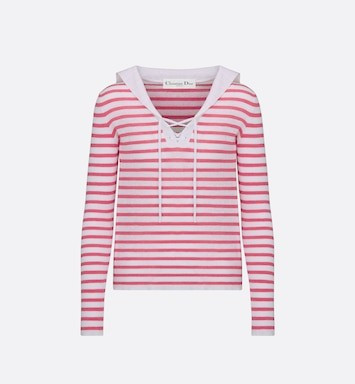 Dior Marinière Sweater Peony Pink Linen, Cashmere and Silk | DIOR | Dior Beauty (US)