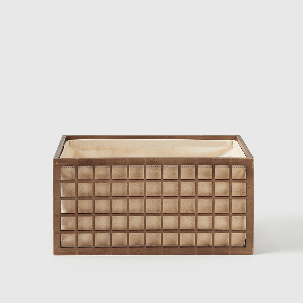 Marie Kondo Shoji Bamboo Bin w/ Liner Kocha Brown | The Container Store