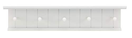 kieragrace Kian Wall Shelf with Five Pegs - White, 24"" by 5.25""" (FN00382-9INT) | Amazon (CA)