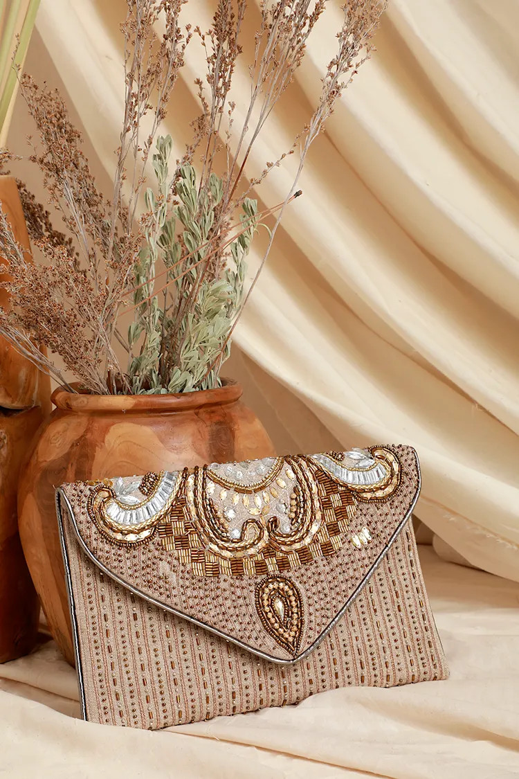 Constantinople Gold Beaded Clutch | Lulus