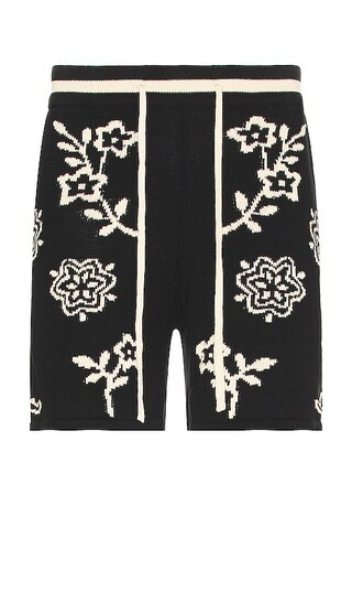 Knitted Paisley Shorts in Black | Revolve Clothing (Global)