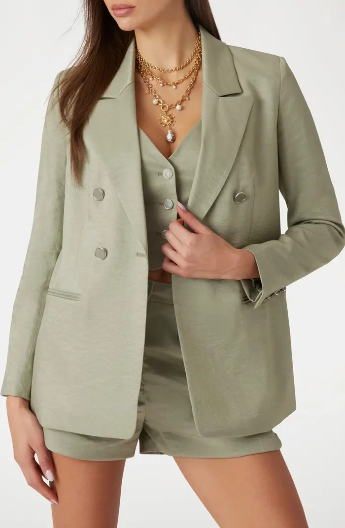 GUESS Camille Perfect Satin Blazer | Nordstrom | Nordstrom