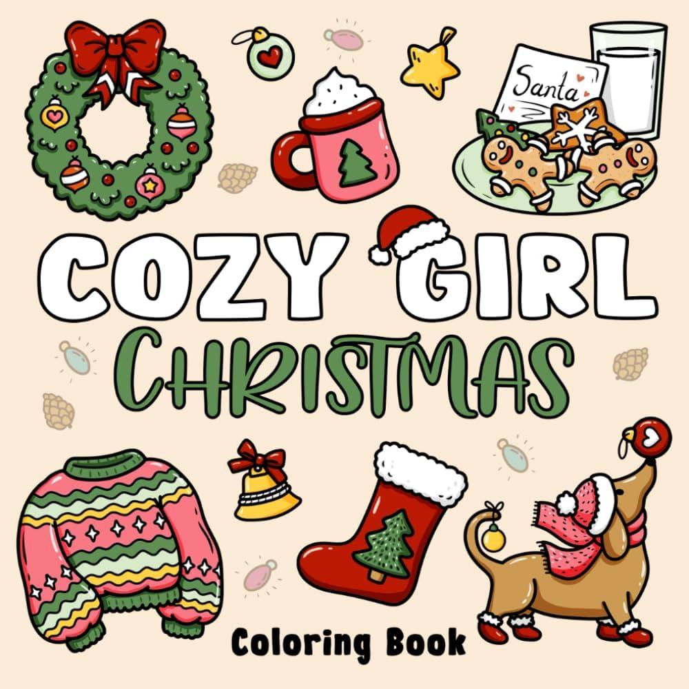 Cozy Girl Christmas Coloring Book: Bold and Easy Designs for Adults & Teens (Bold & Easy) | Amazon (US)