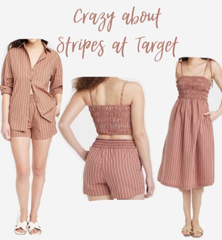Spring Outfit at Target! So many cute spring arrivals at Target perfect for spring break trips! Striped shorts, two piece outfits, midi dresses and button front shirts!! 

#LTKSeasonal