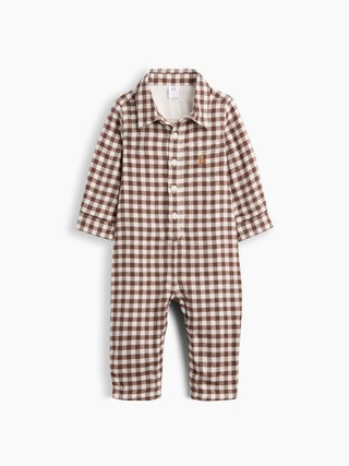 Baby Gingham Flannel One-Piece | Gap (US)