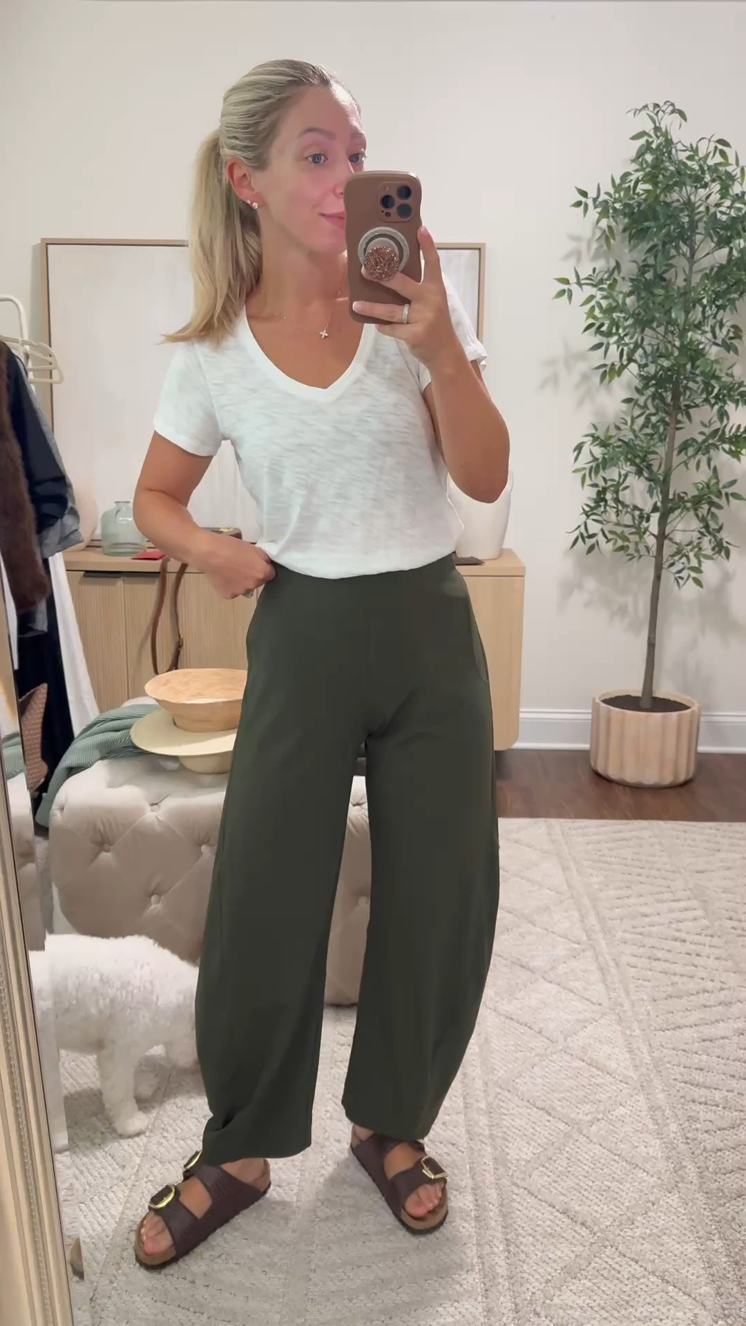 The @Ruti barrel pants definitely live up to their hype, so much so that I had to grab another color! 😍 They’re the perfect fit!!! Wearing my true size 4, regular length (5’4”)—I now have them in black and the olive green (color: verdant) and definitely eyeing navy next! 🙃

Vacation, travel outfits, ruti barrel, mom outfits

#LTKmomlife #LTKootd #LTKdayinmylife