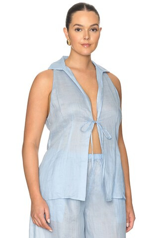 Darina Top in Sky Blue | Revolve Clothing (Global)