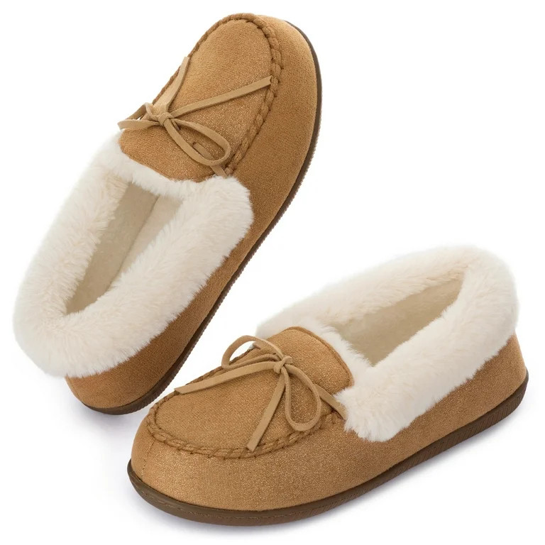 RockDove Classic Sparkle Moccasin Style Women Slipper | Walmart (US)